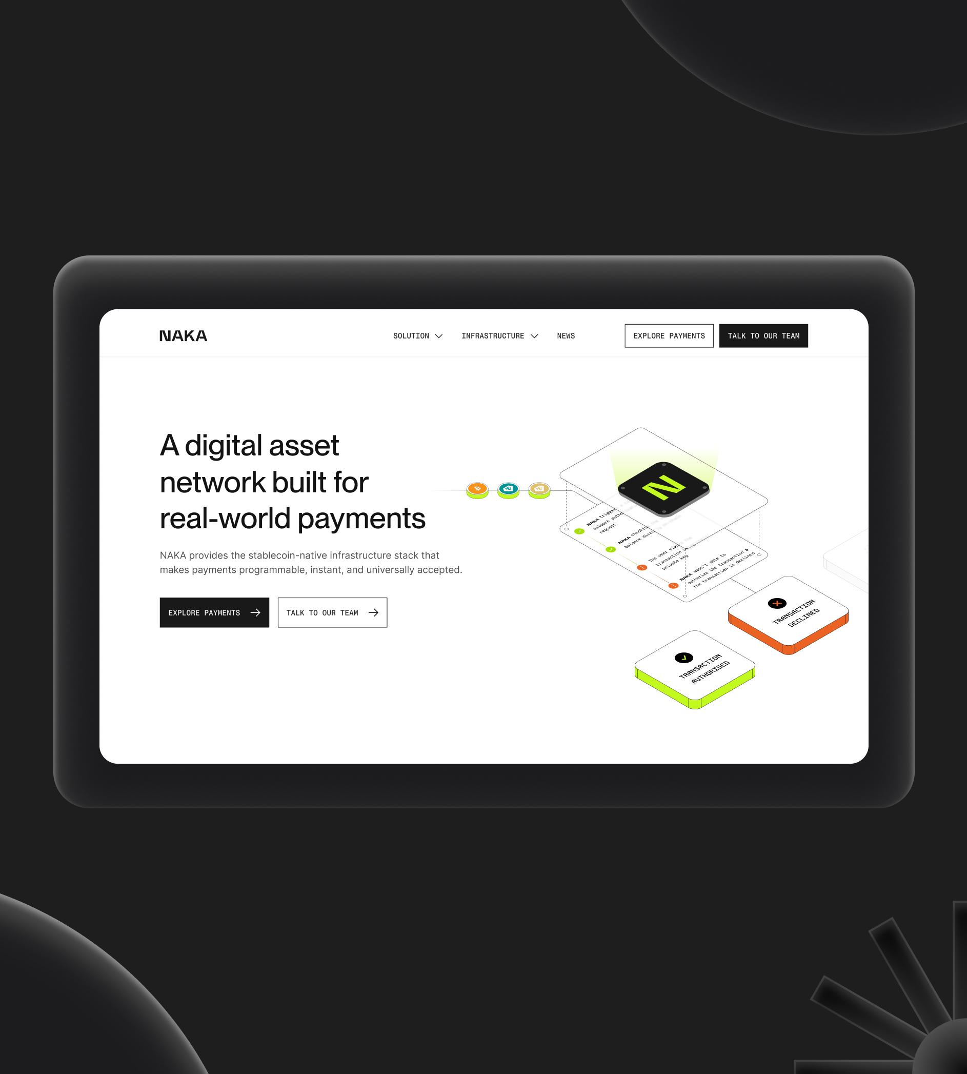 NAKA — fintech web design case study