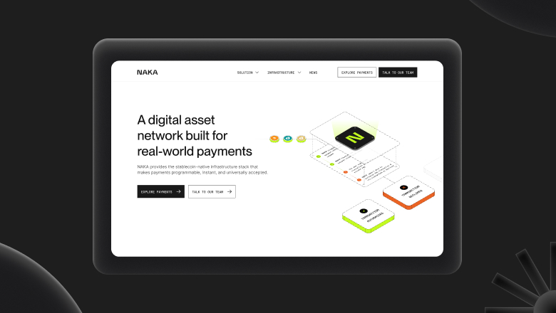 NAKA fintech web design